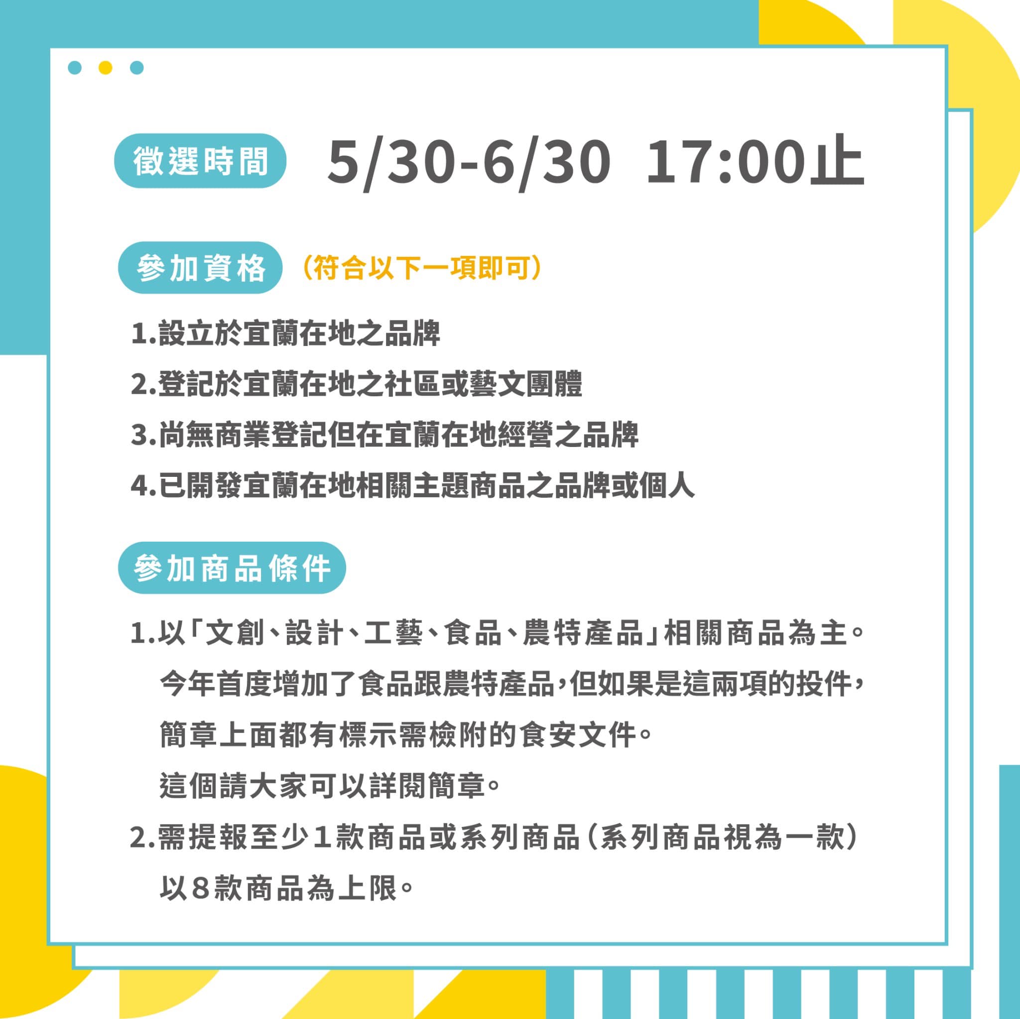 2022 敬好生活品牌徵選條件說明1